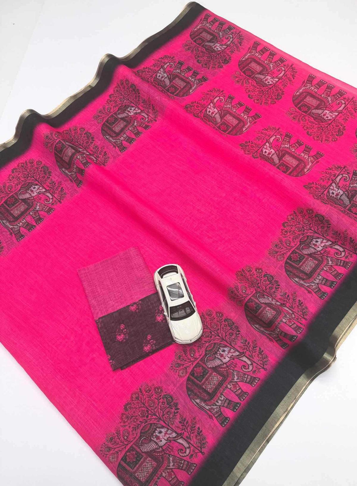 Linen Printed Saree