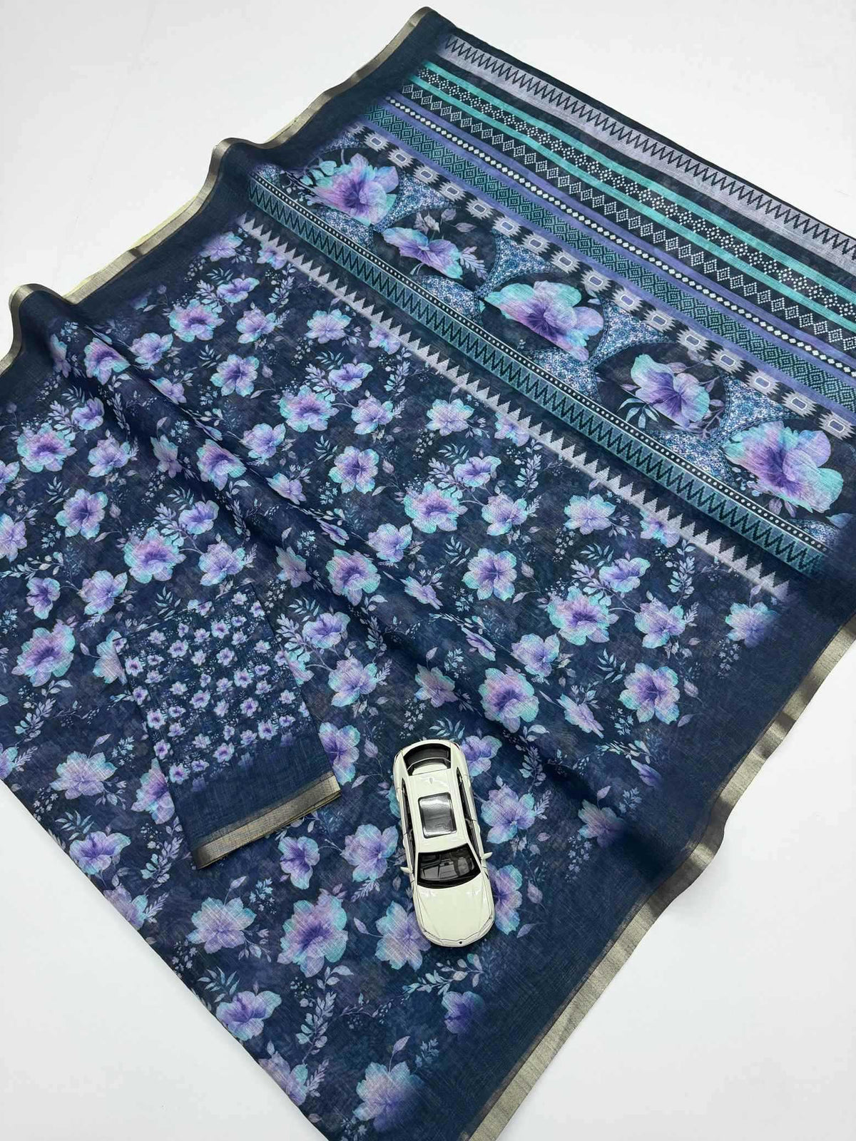 Linen Printed Saree