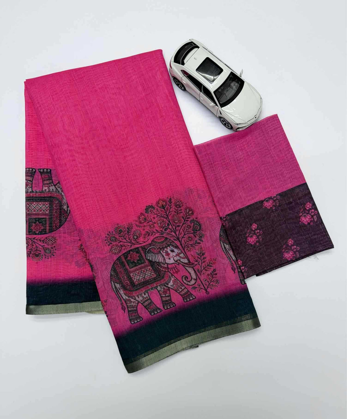 Linen Printed Saree