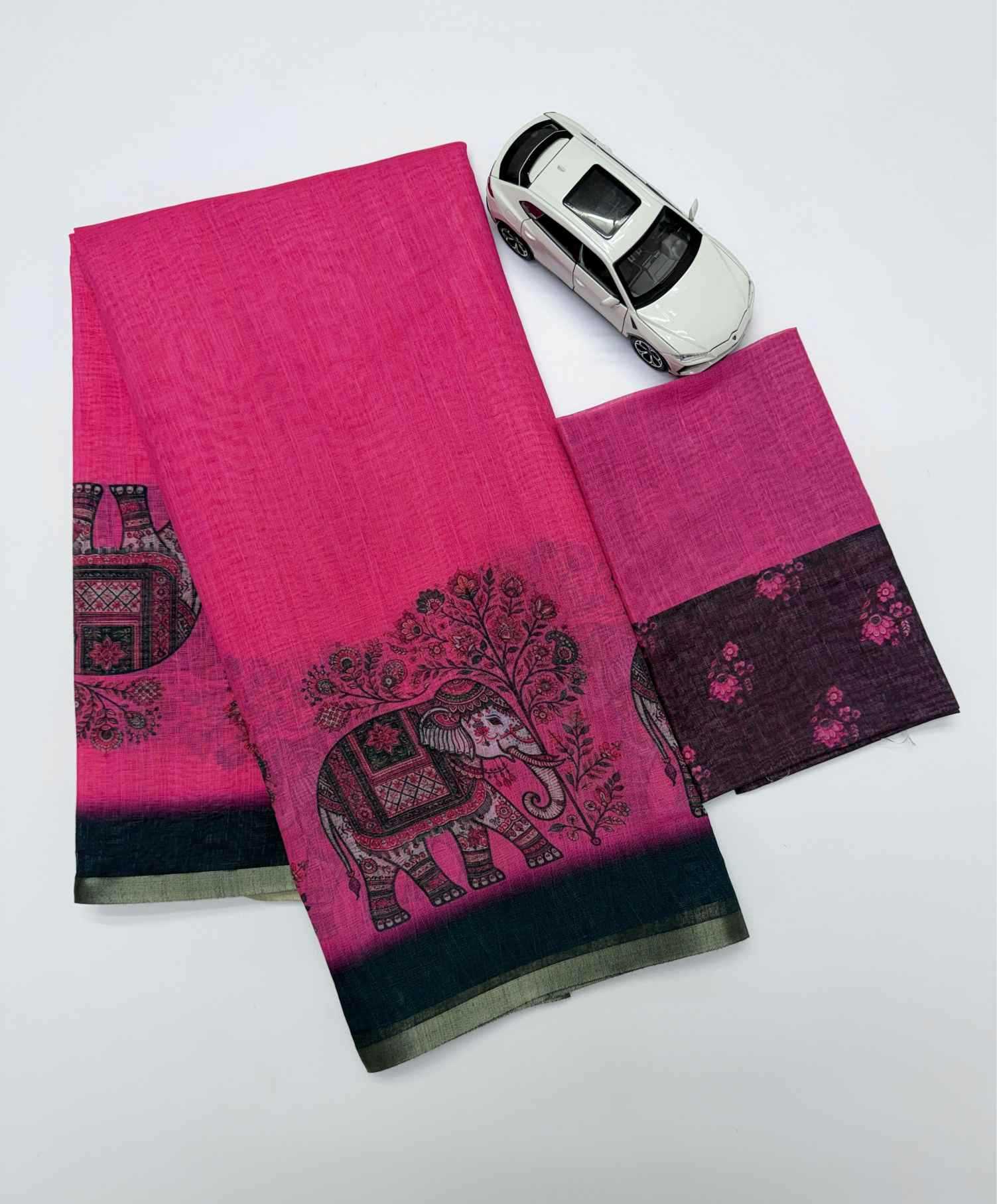 Linen Printed Saree