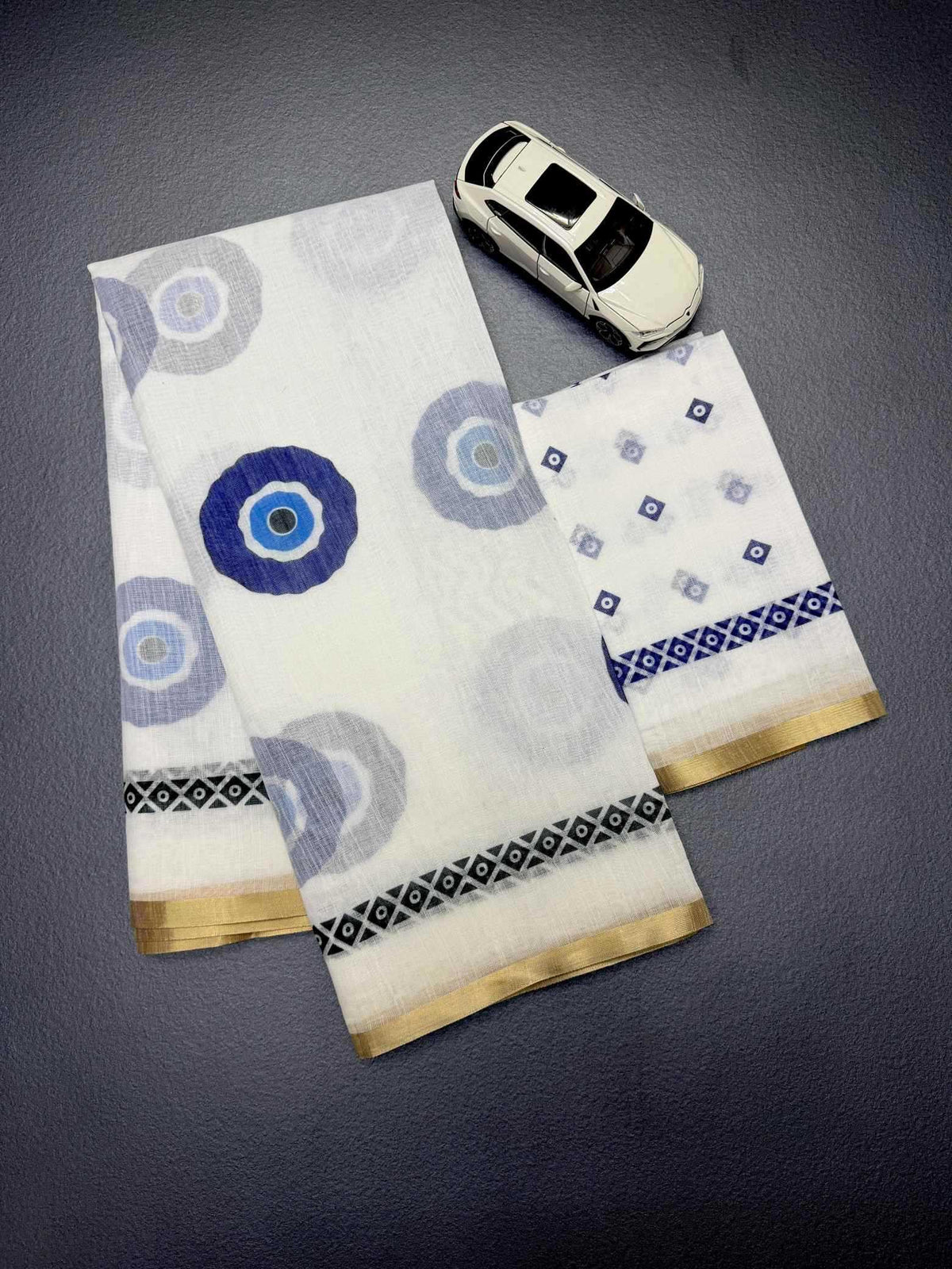 Linen Printed Saree