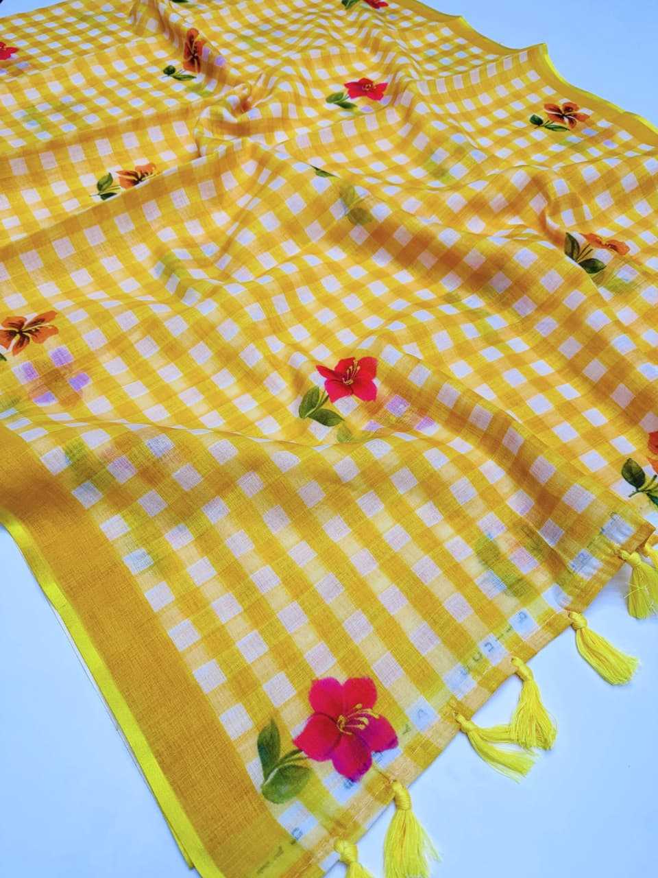 Linen Designer Saree 647