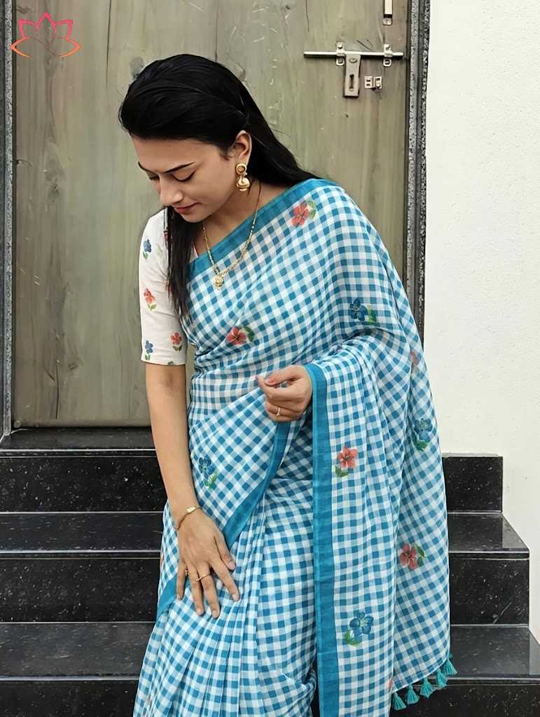 Linen Designer Saree 647