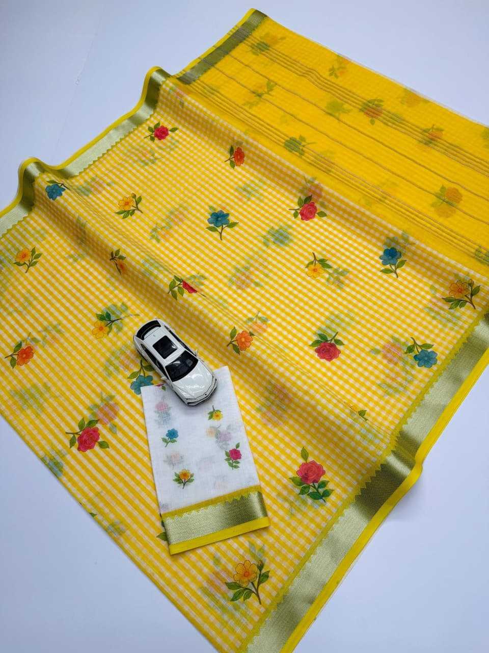 Linen Designer Saree in Light Green