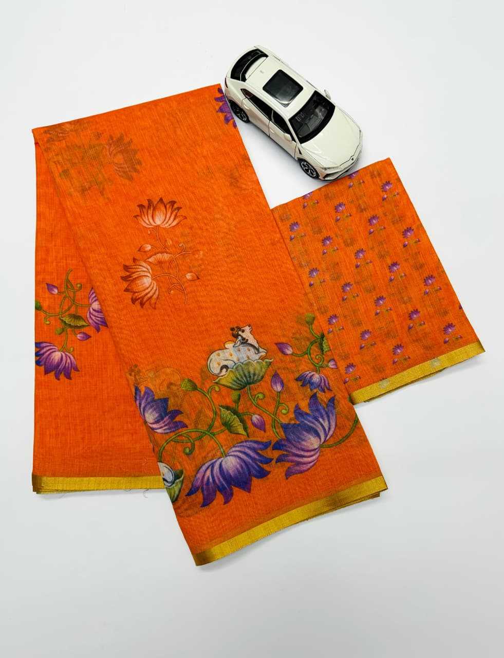 Linen Printed Saree