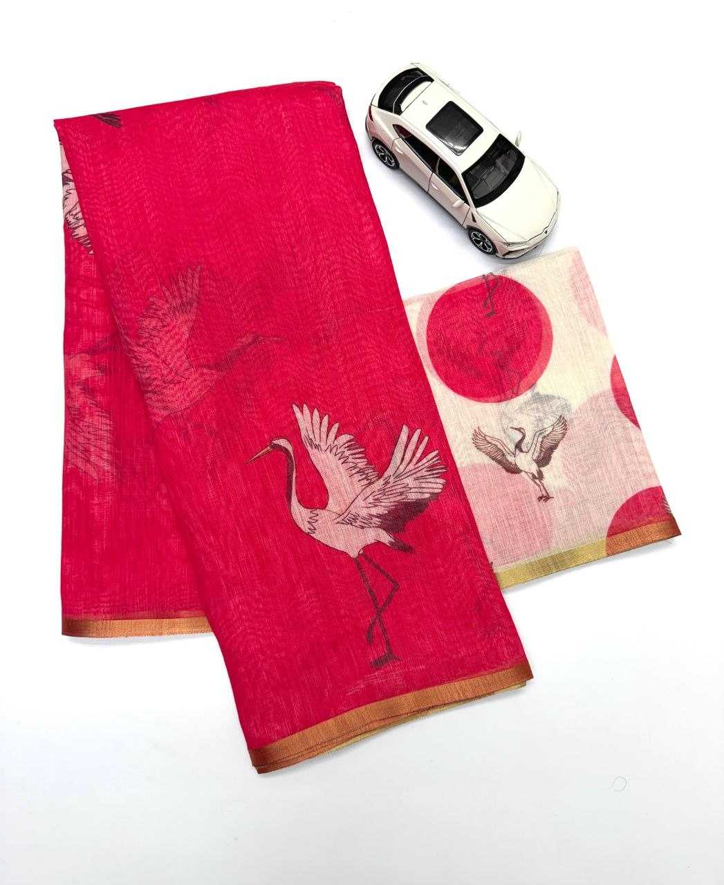 Linen Printed Saree