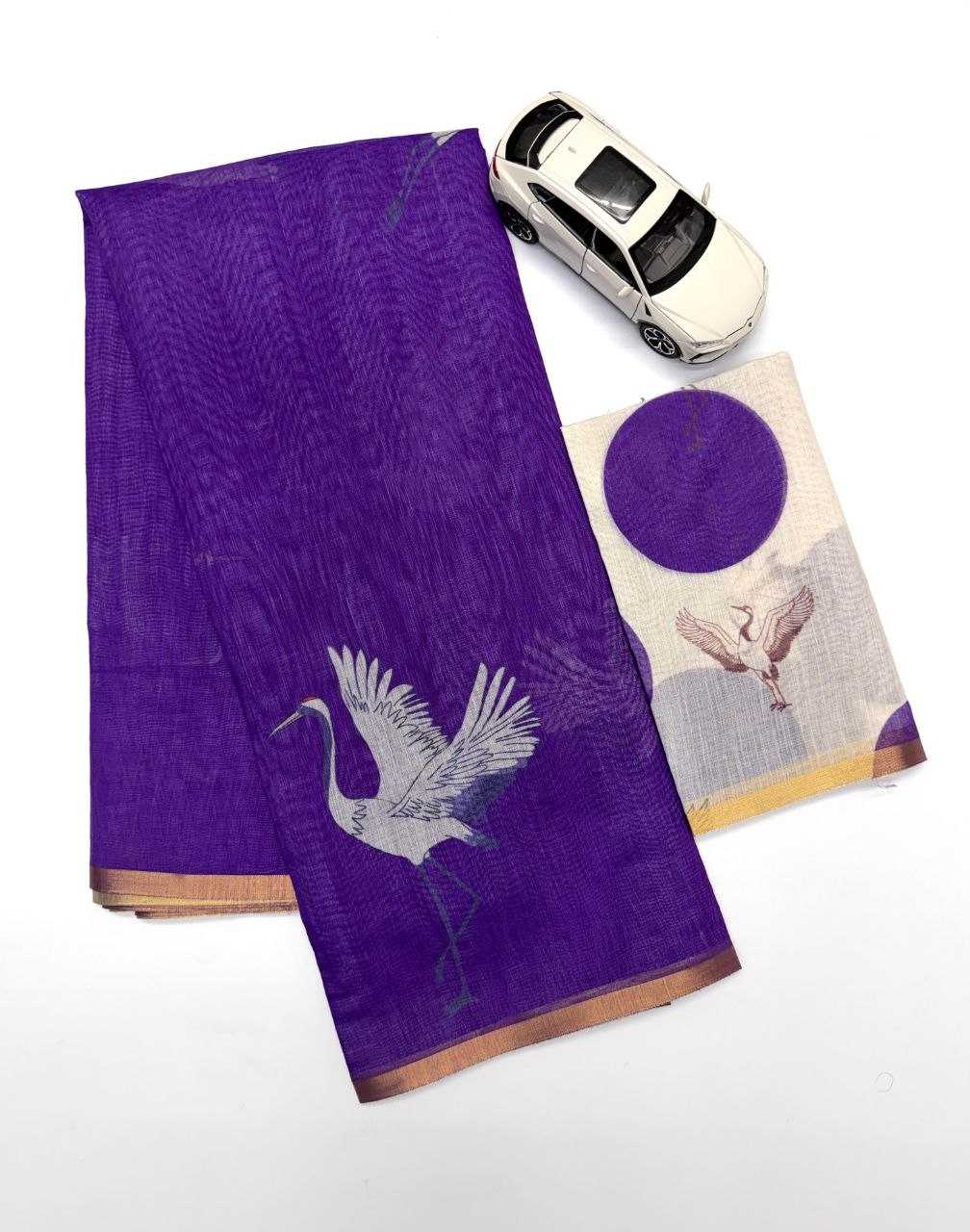 Linen Printed Saree