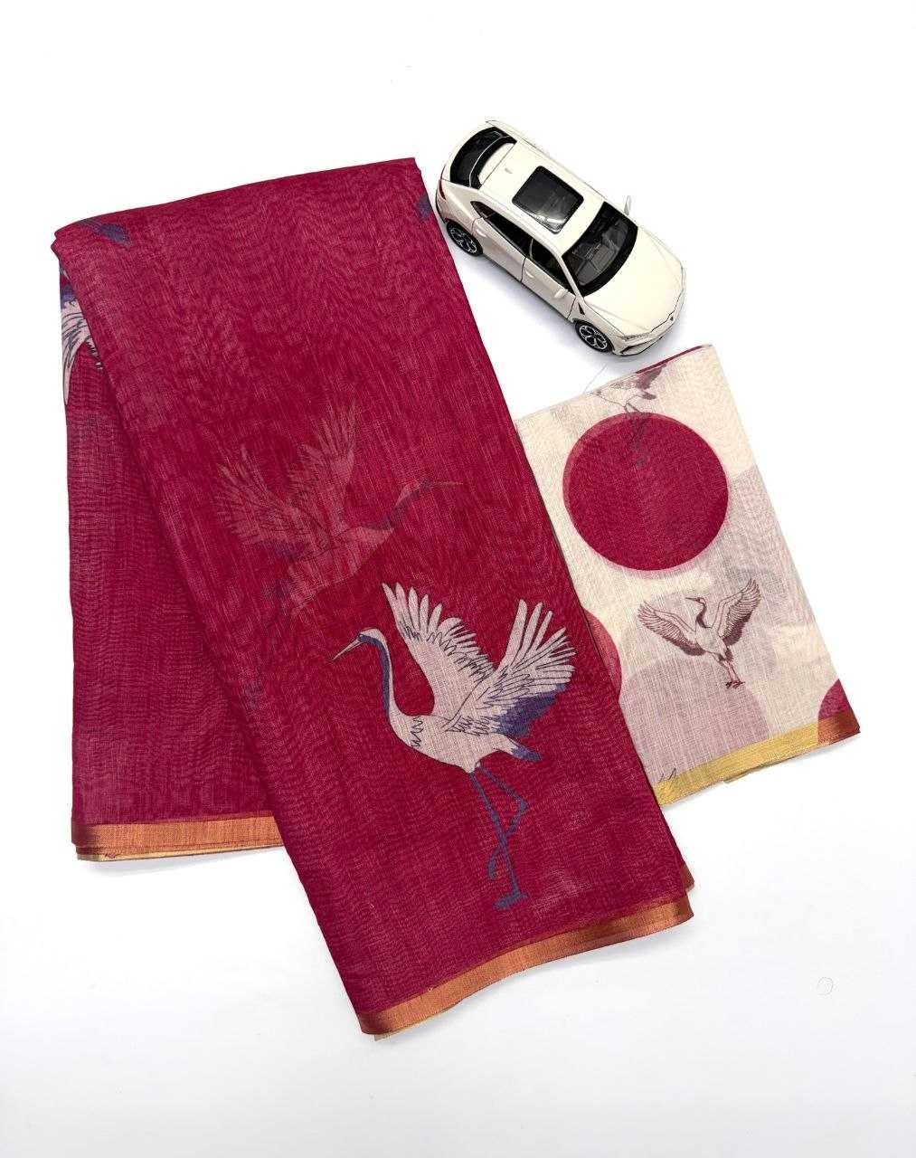 Linen Printed Saree