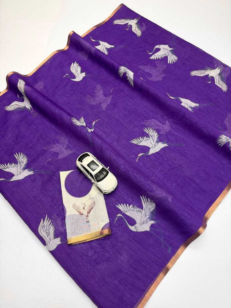 Linen Printed Saree