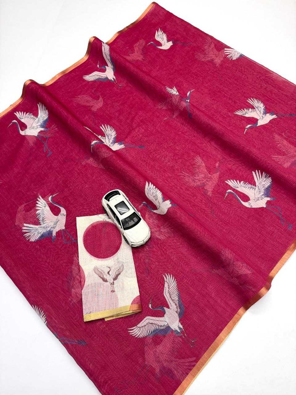 Linen Printed Saree