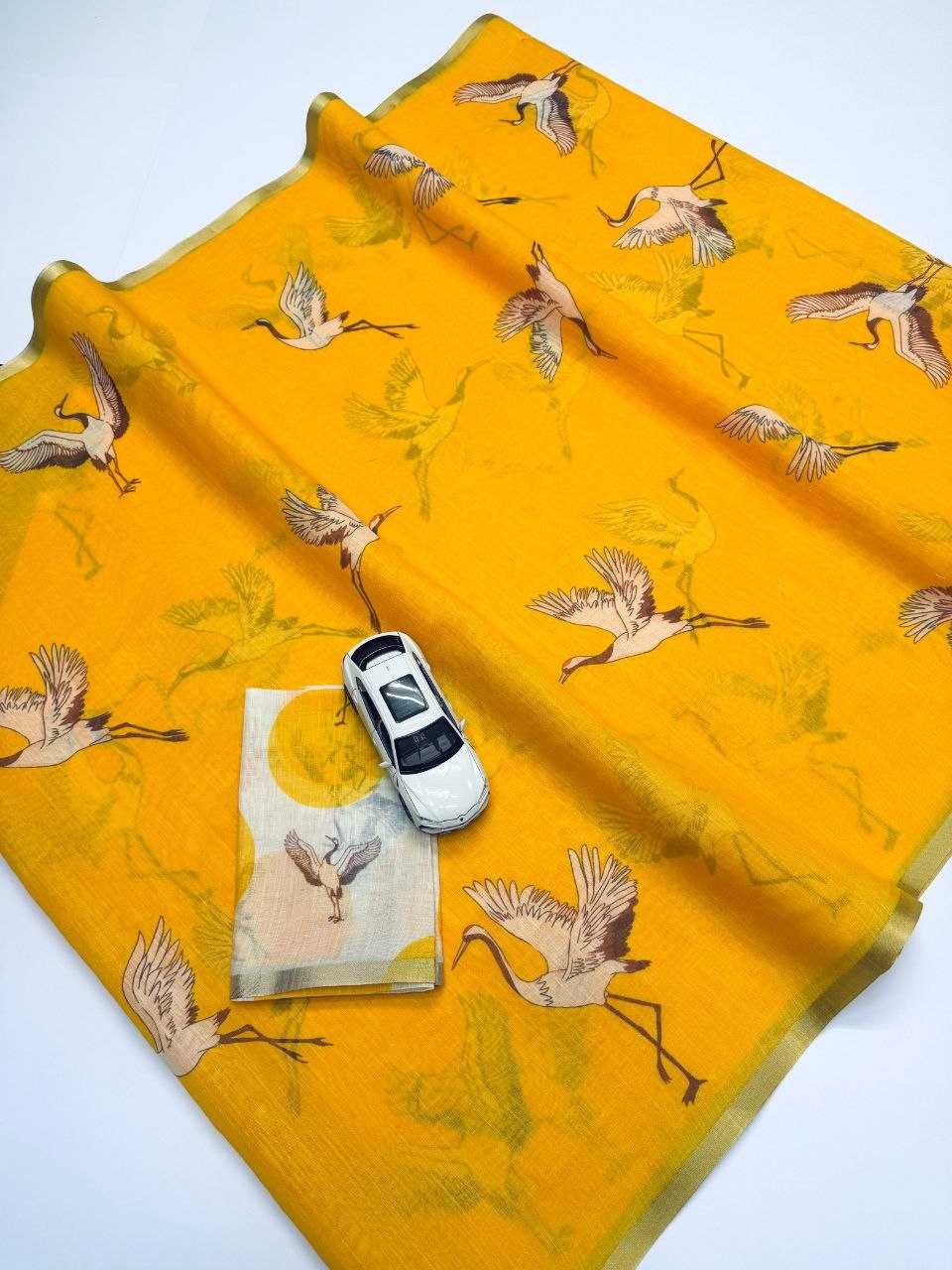 Linen Printed Saree