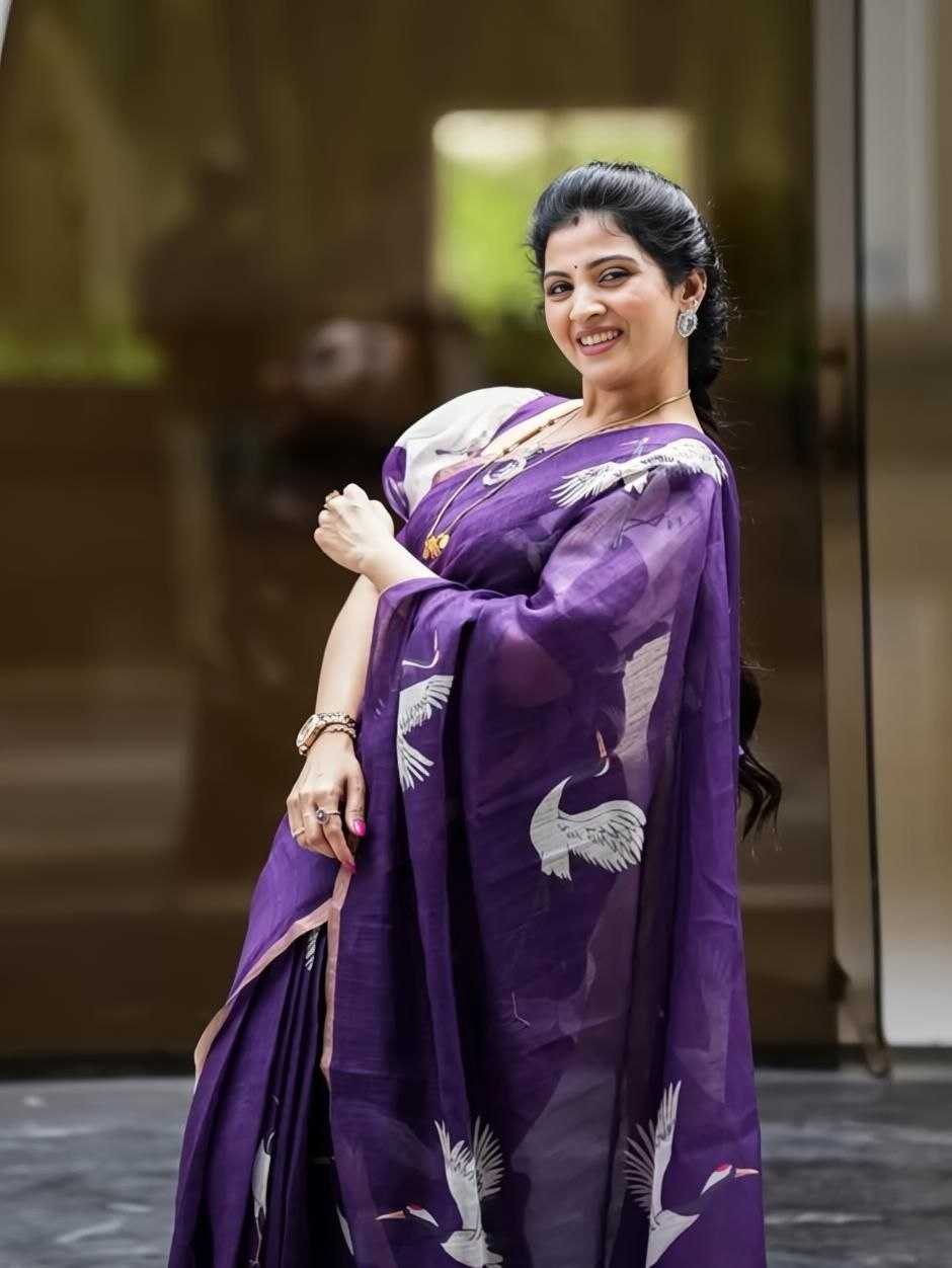Linen Printed Saree
