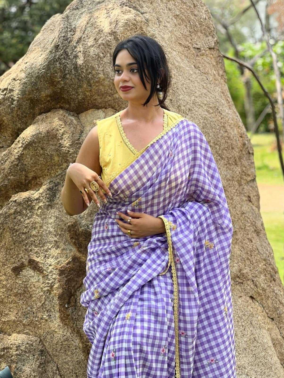 Linen Fancy Saree