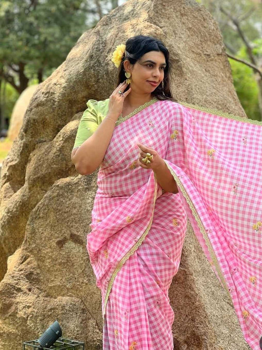 Linen Fancy Saree