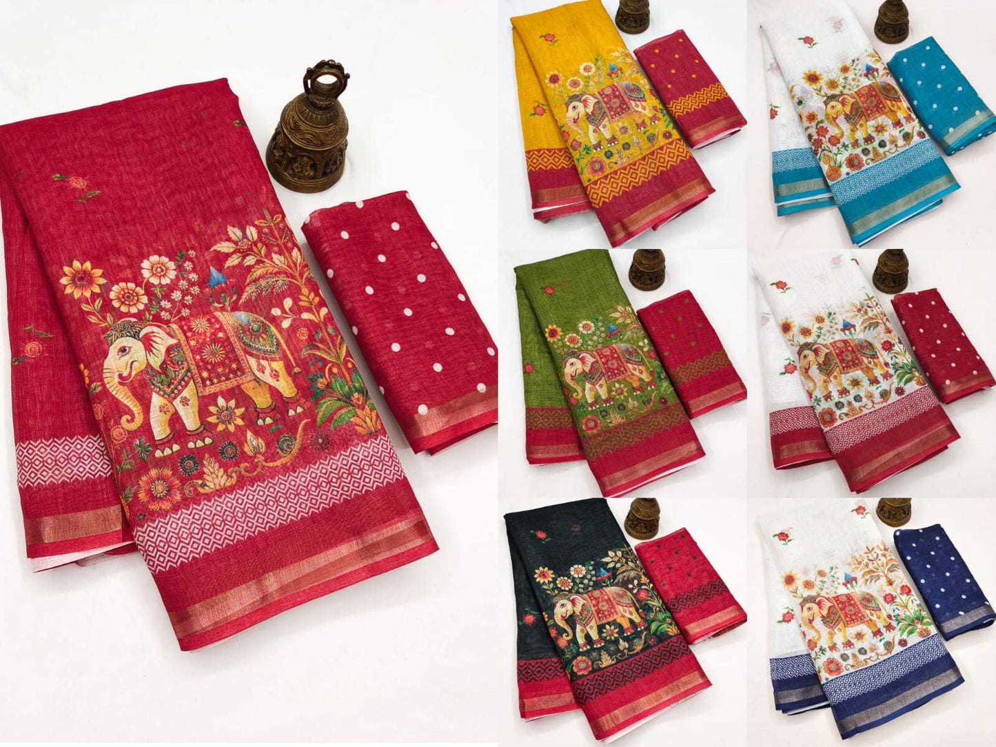 Linen Printed Saree