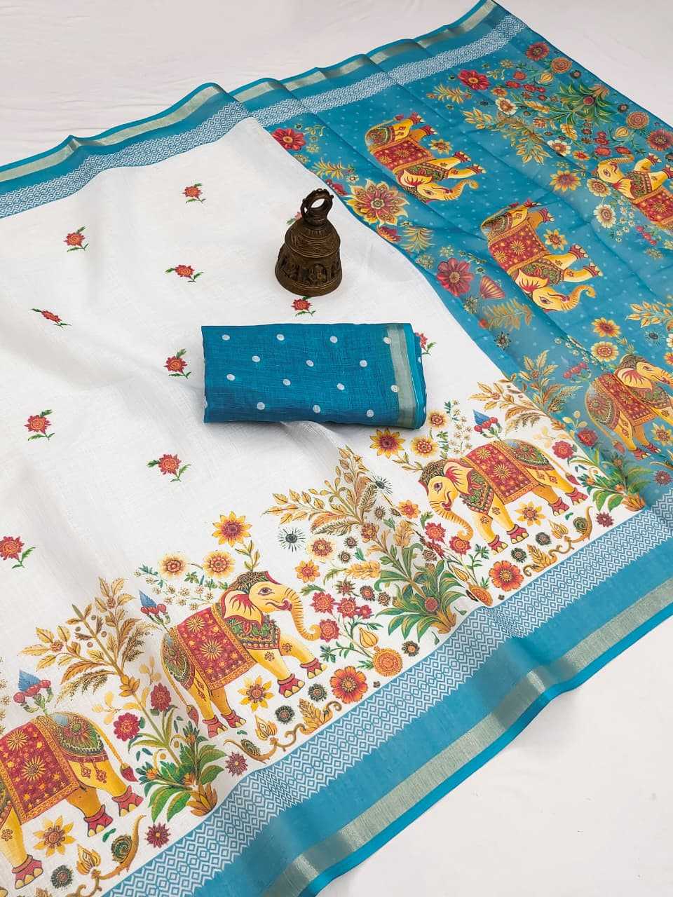 Linen Printed Saree