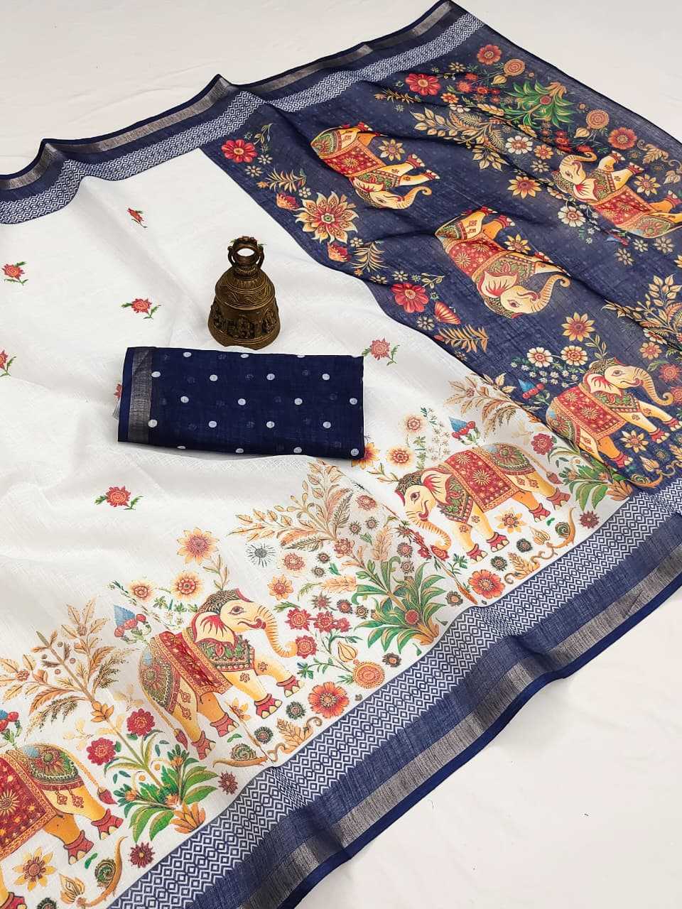 Linen Printed Saree