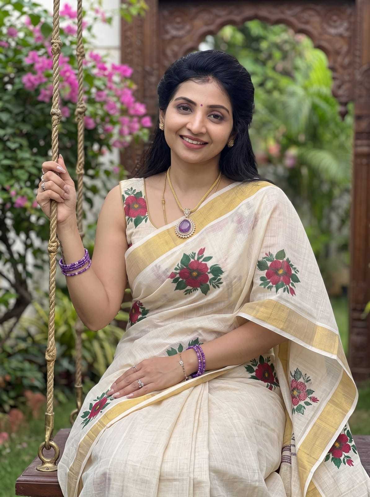 Linen Organza Saree