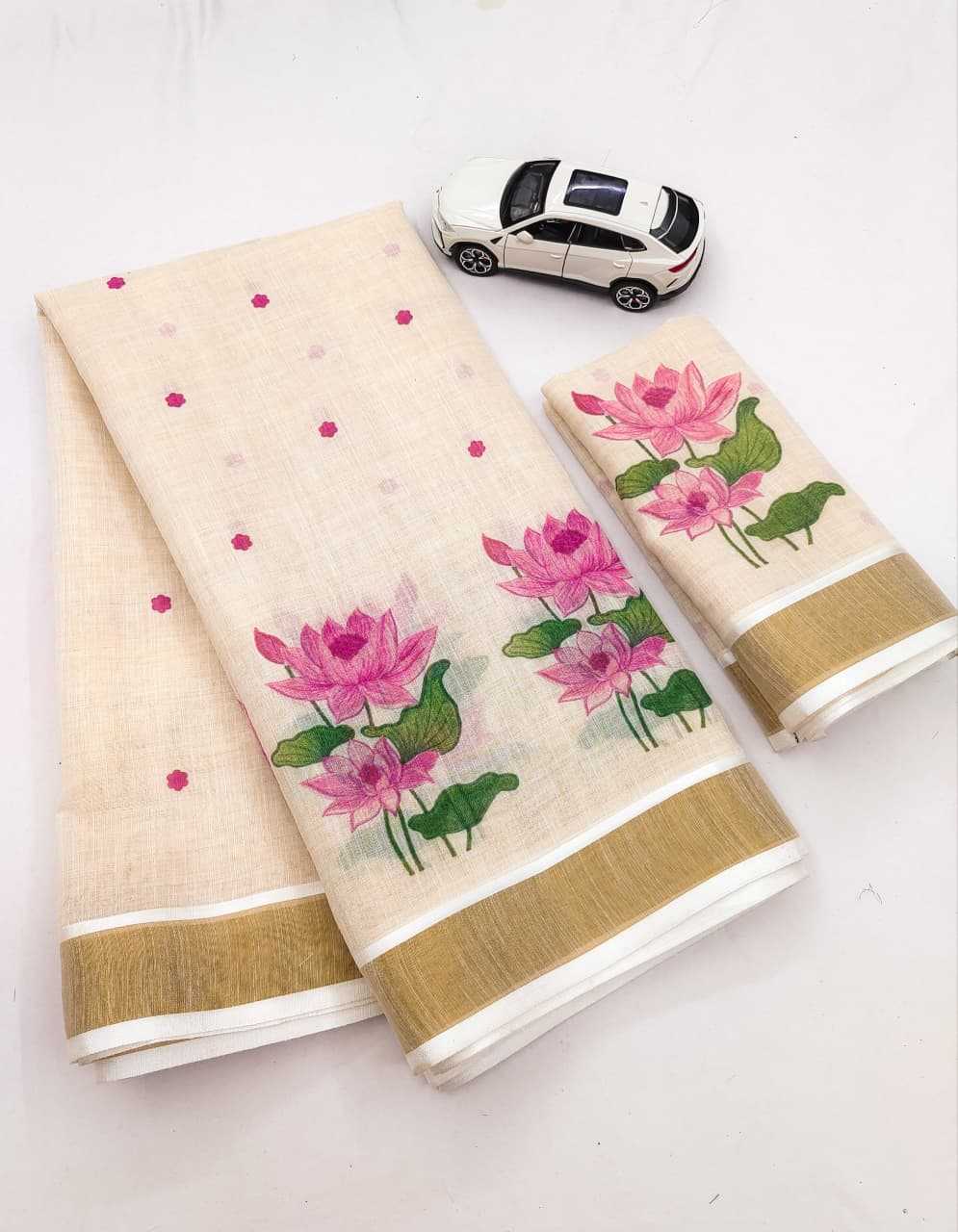 Linen Organza Saree