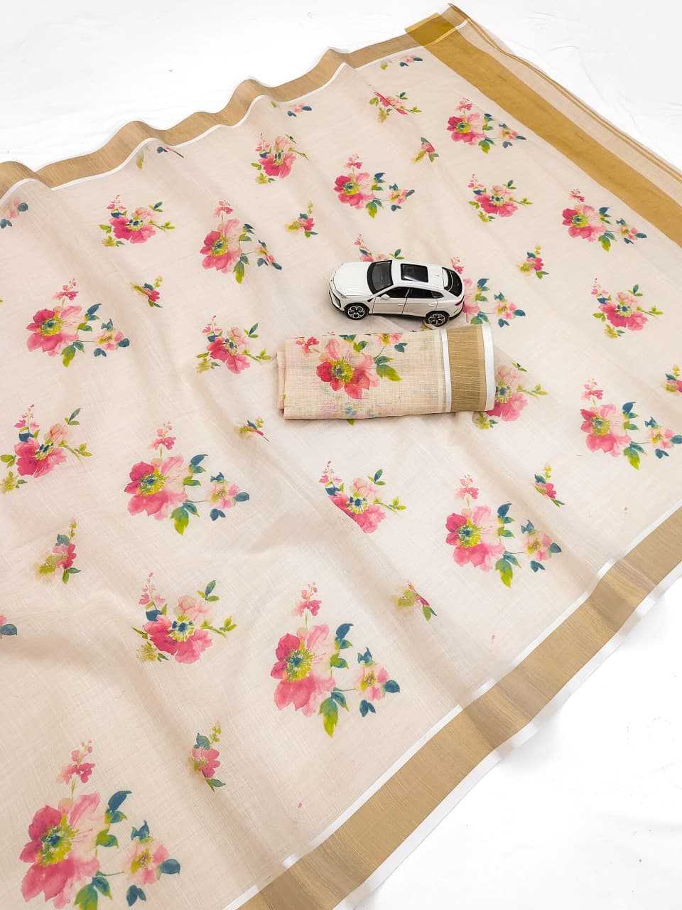Linen Organza Saree