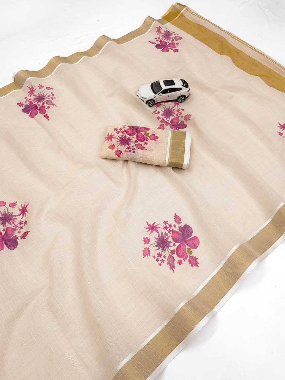 Linen Organza Saree