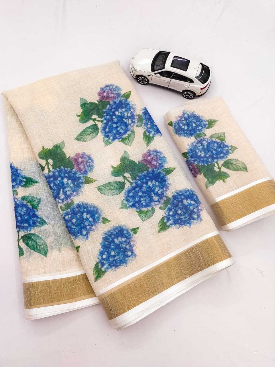 Linen Organza Saree