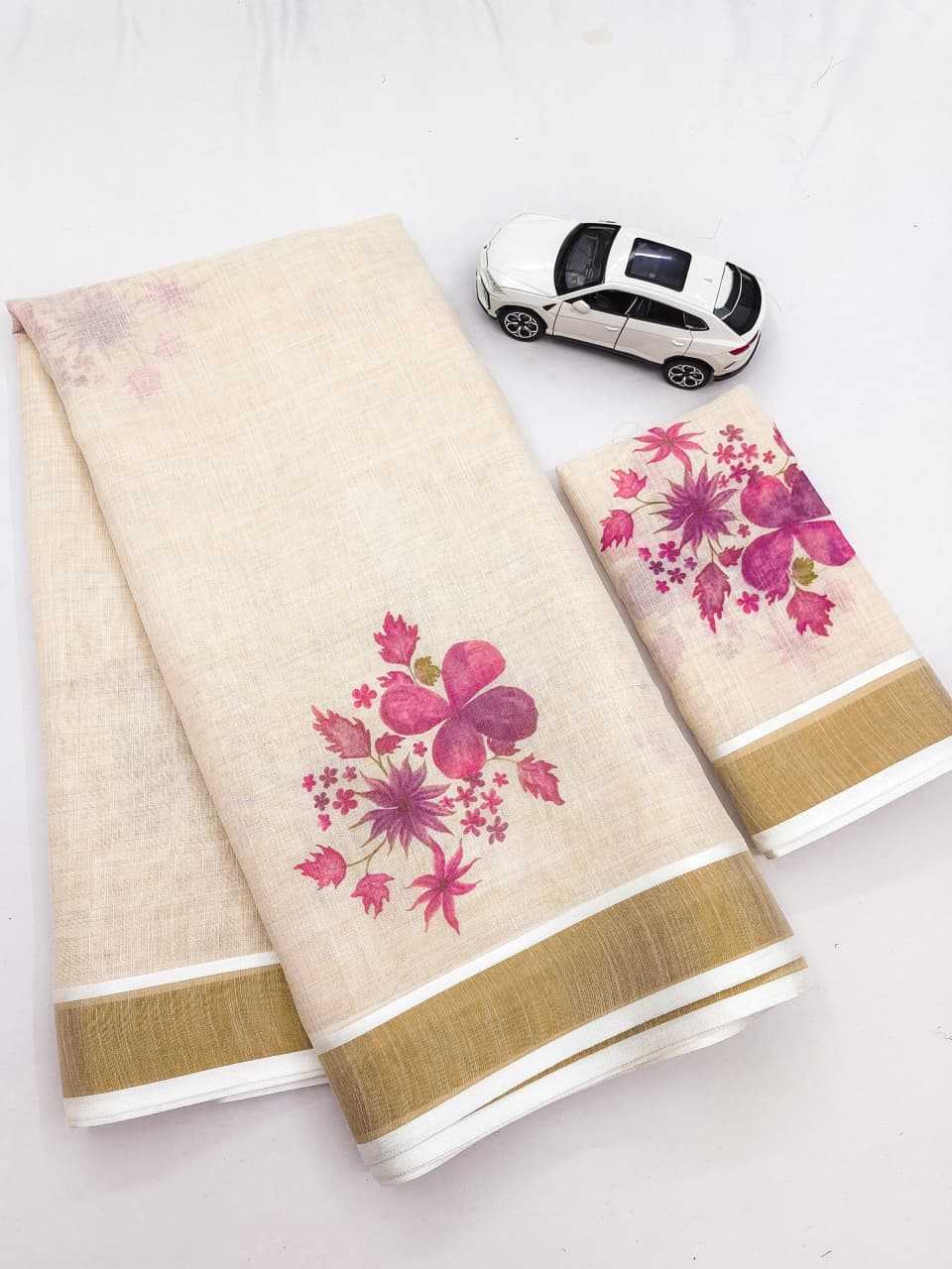 Linen Organza Saree