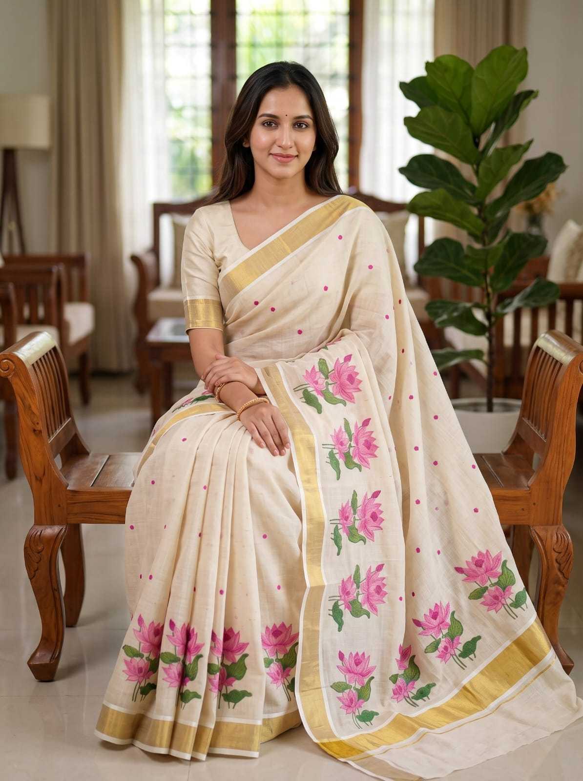 Linen Organza Saree