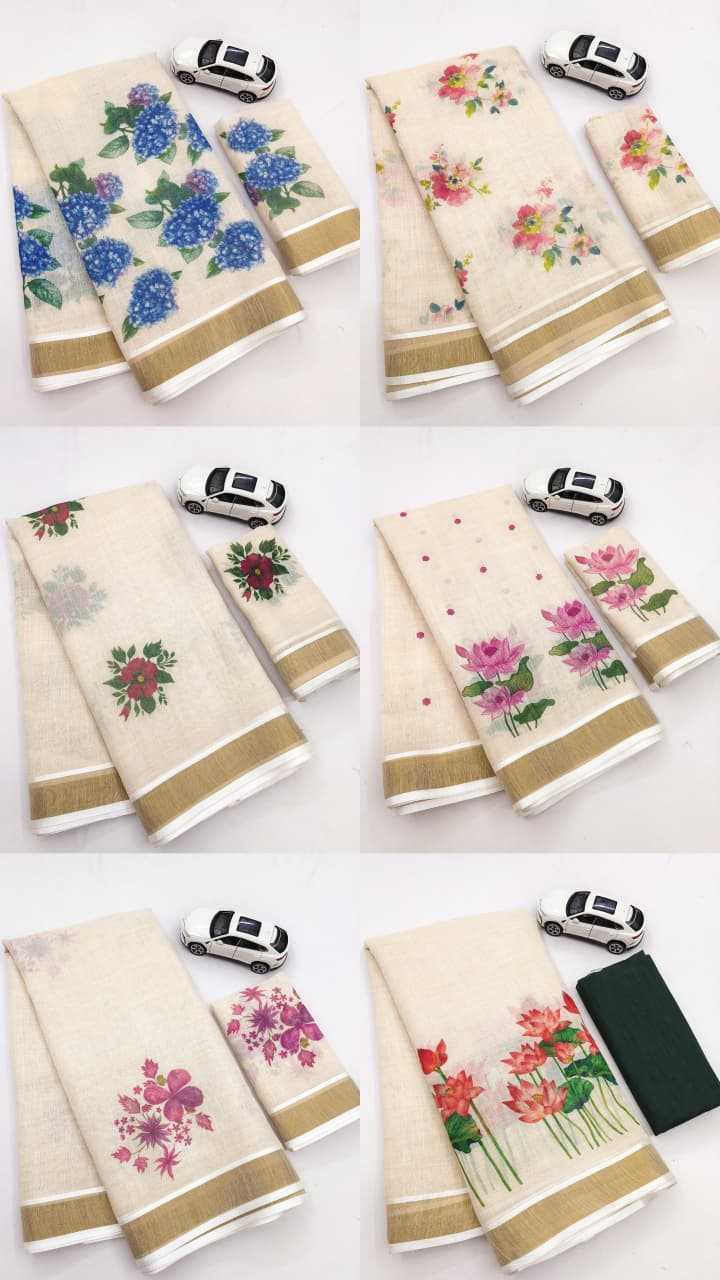 Linen Organza Saree