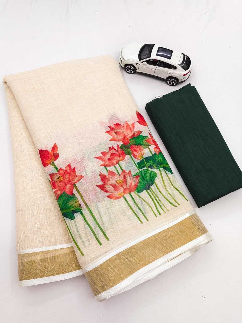 Linen Organza Saree