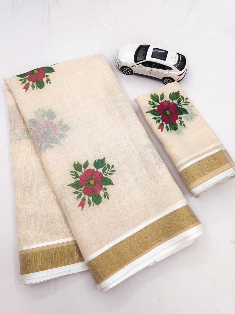 Linen Organza Saree