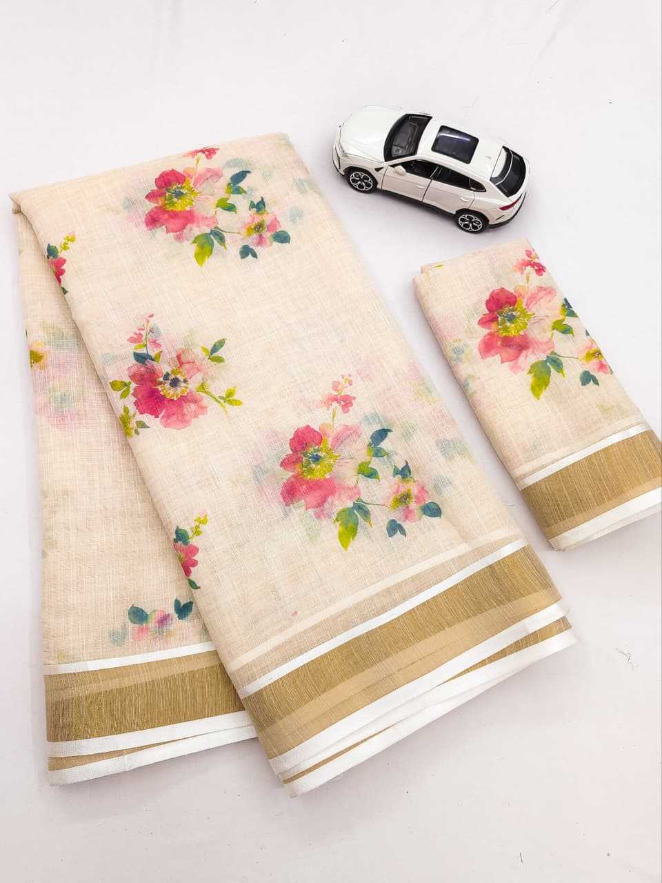Linen Organza Saree