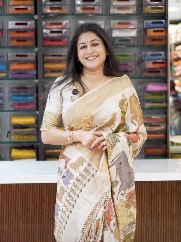 Linen Designer Saree 682