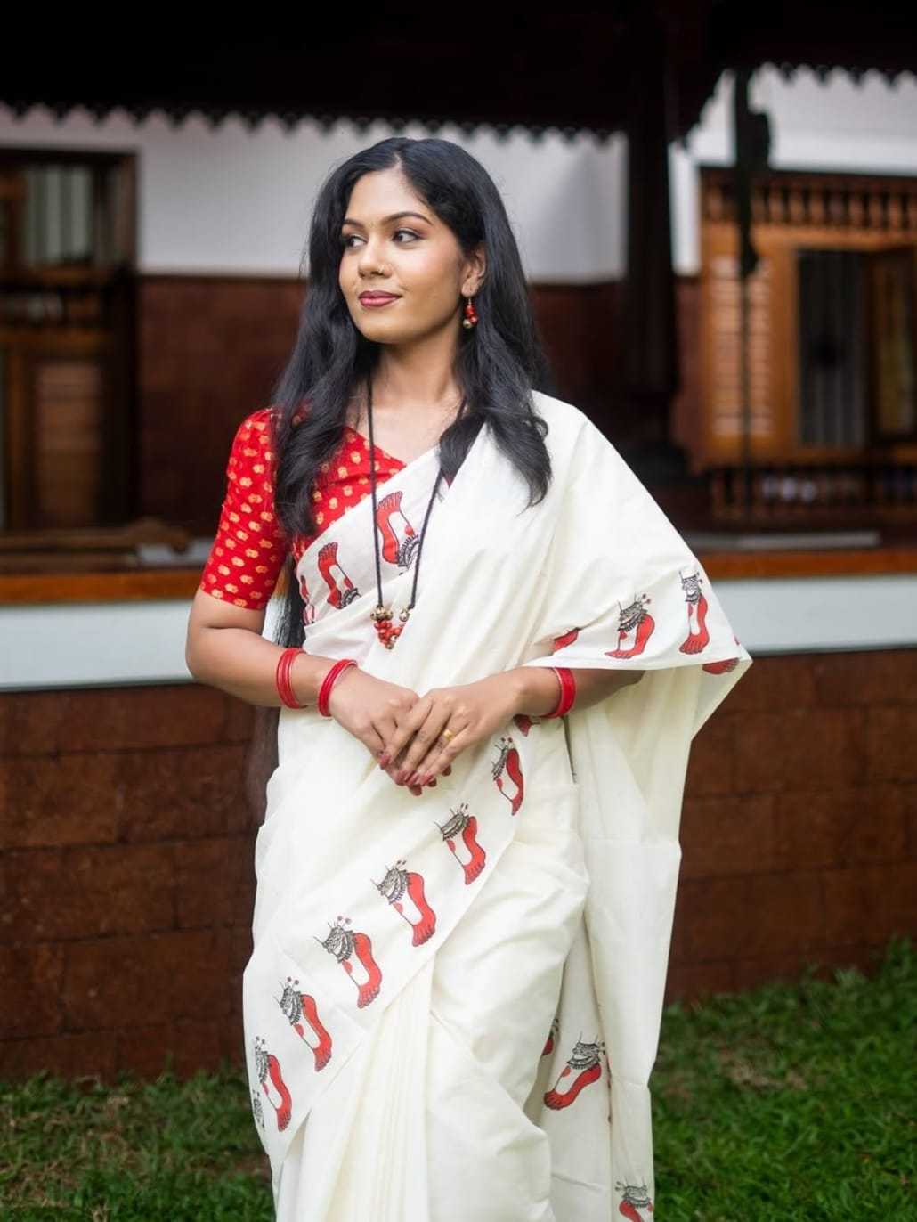 Linen Designer Saree 689