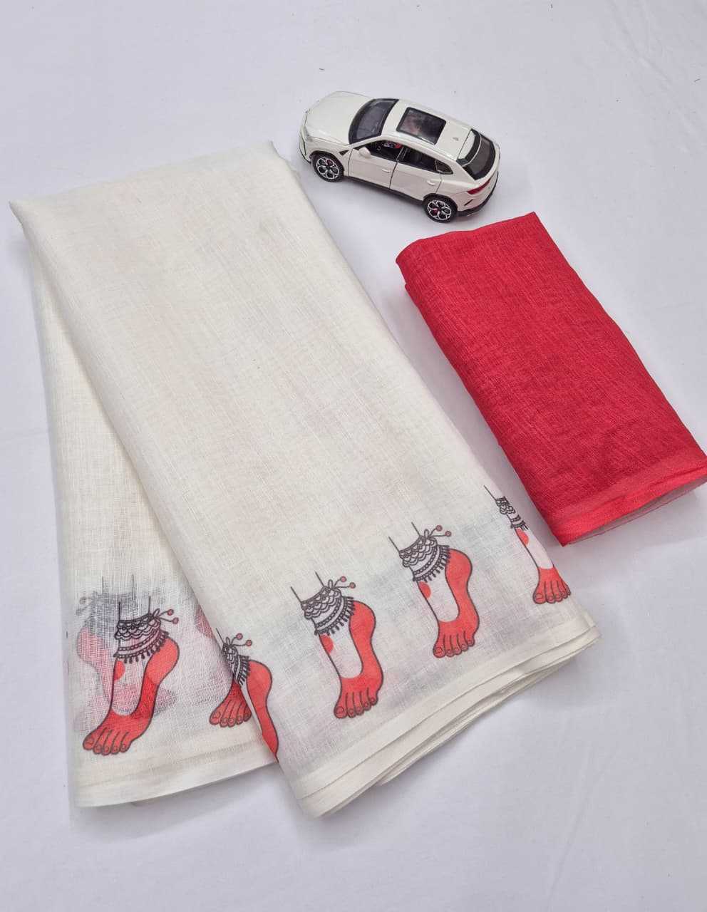 Linen Designer Saree 689