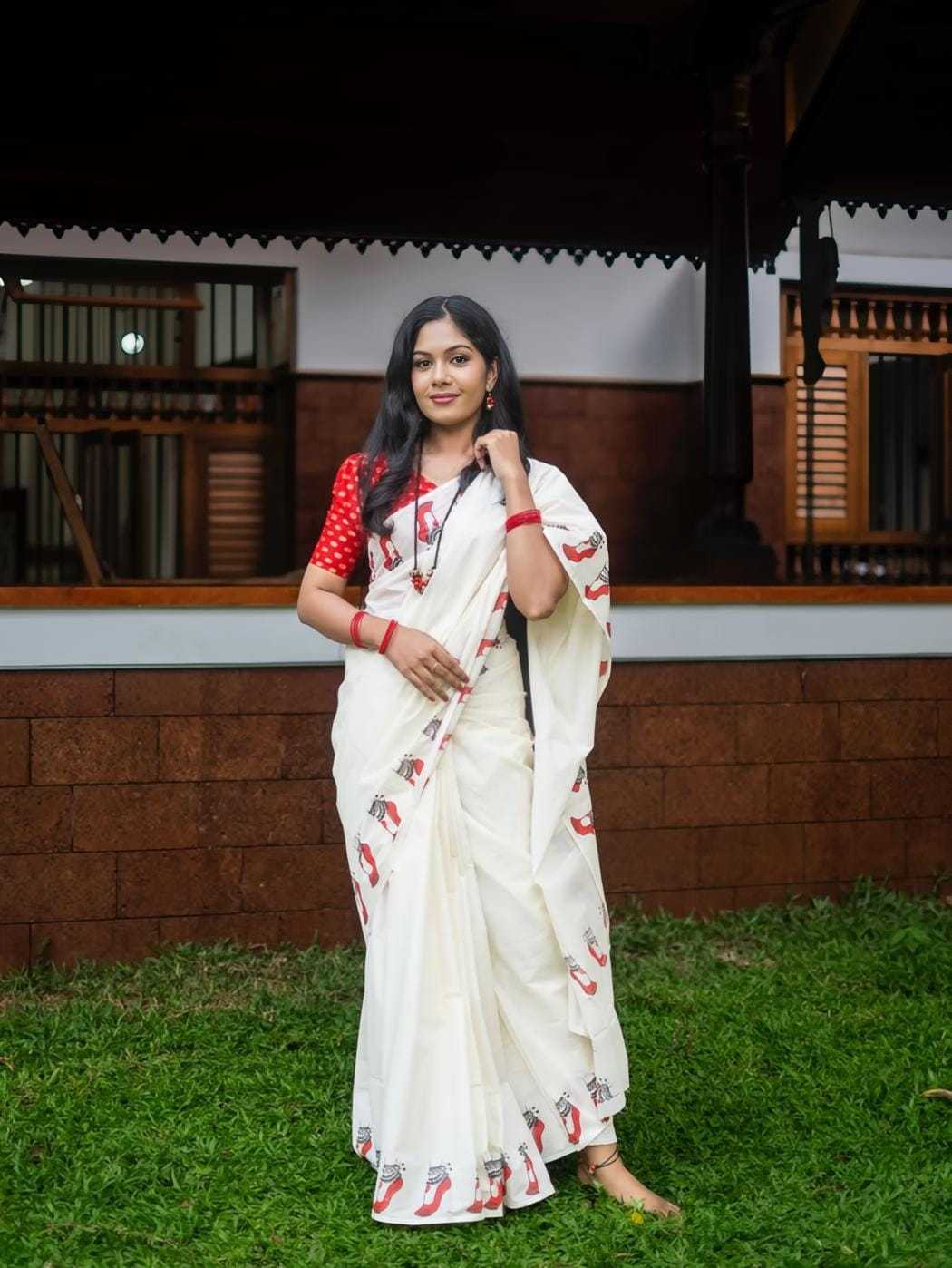 Linen Designer Saree 689