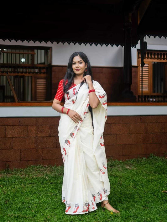 Linen Designer Saree 689