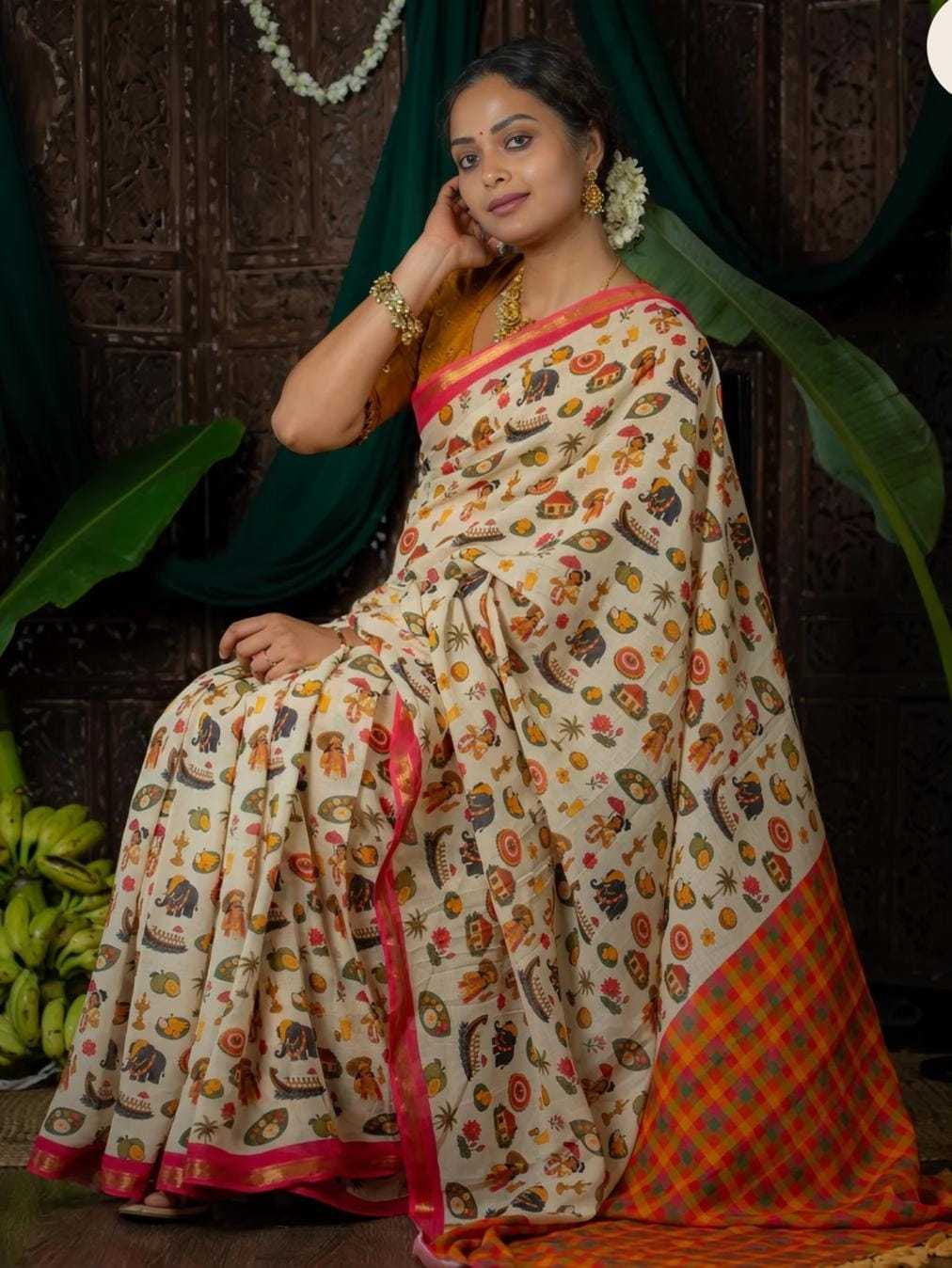 Linen Designer Saree