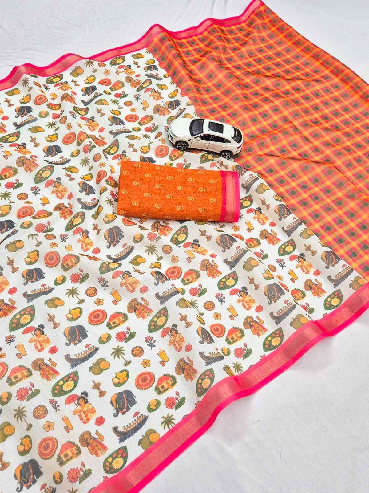 Linen Designer Saree