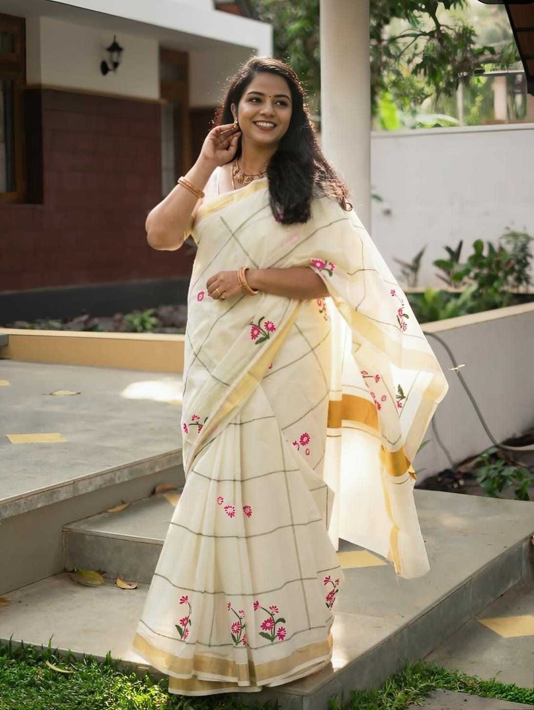 Linen Designer Saree