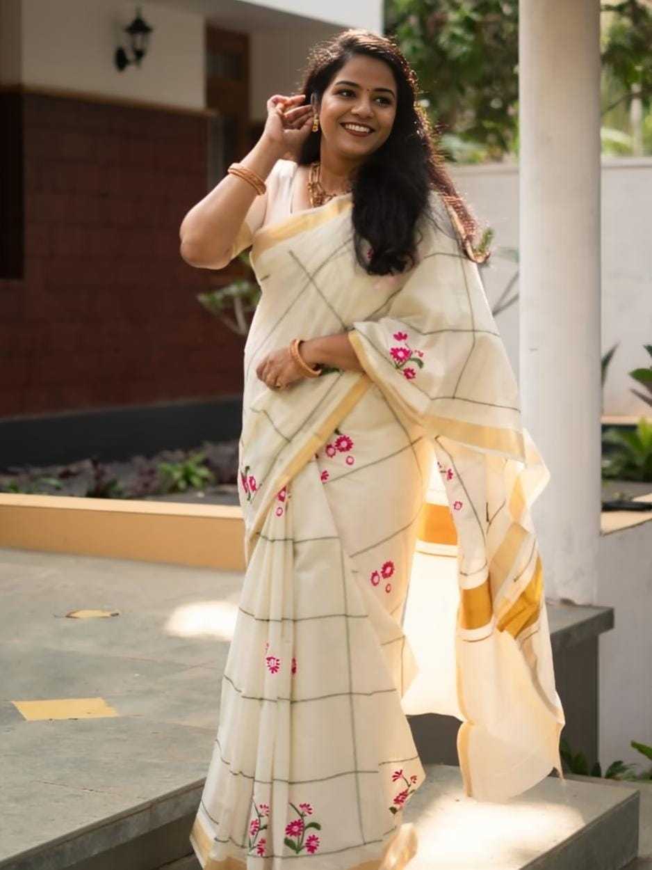 Linen Designer Saree