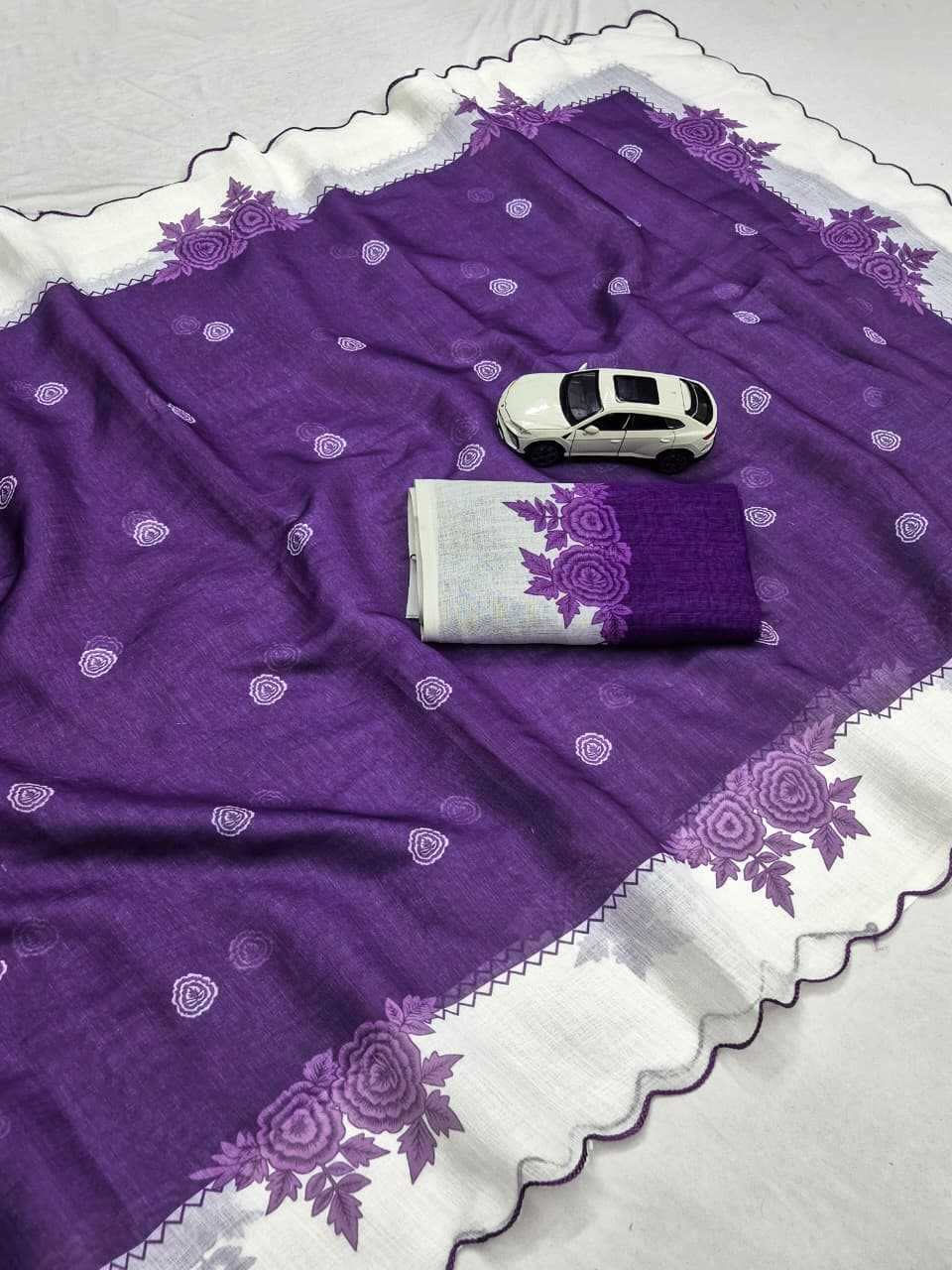 Linen Designer Saree 693