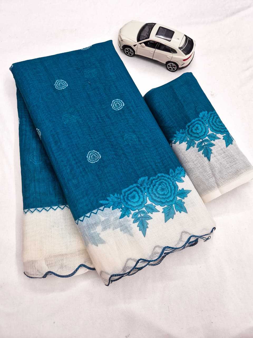 Linen Designer Saree 693
