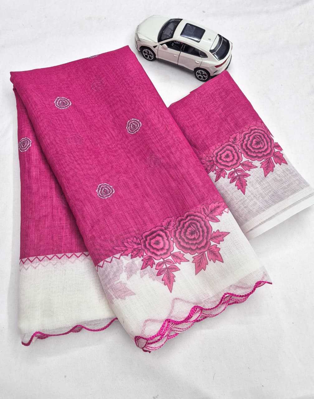 Linen Designer Saree 693