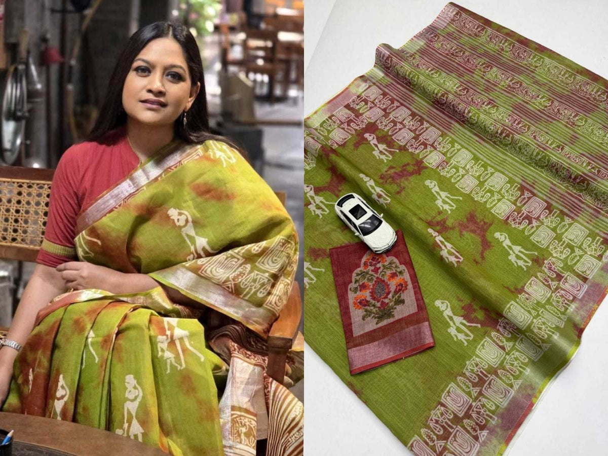 Ashvika Linen Designer Saree
