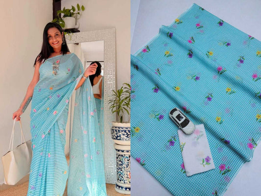 Ashvika Linen Designer Saree