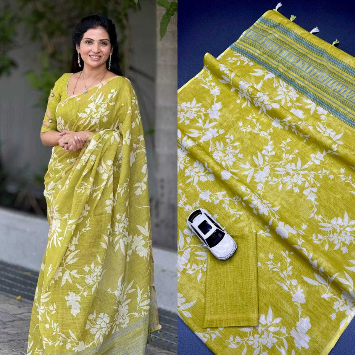 Asmara Linen Designer Saree