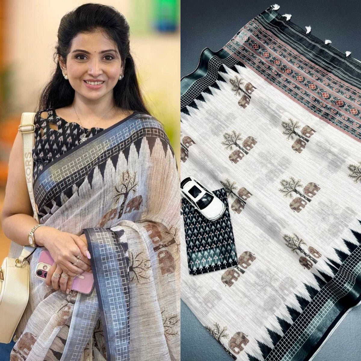 Asmara Linen Designer Saree