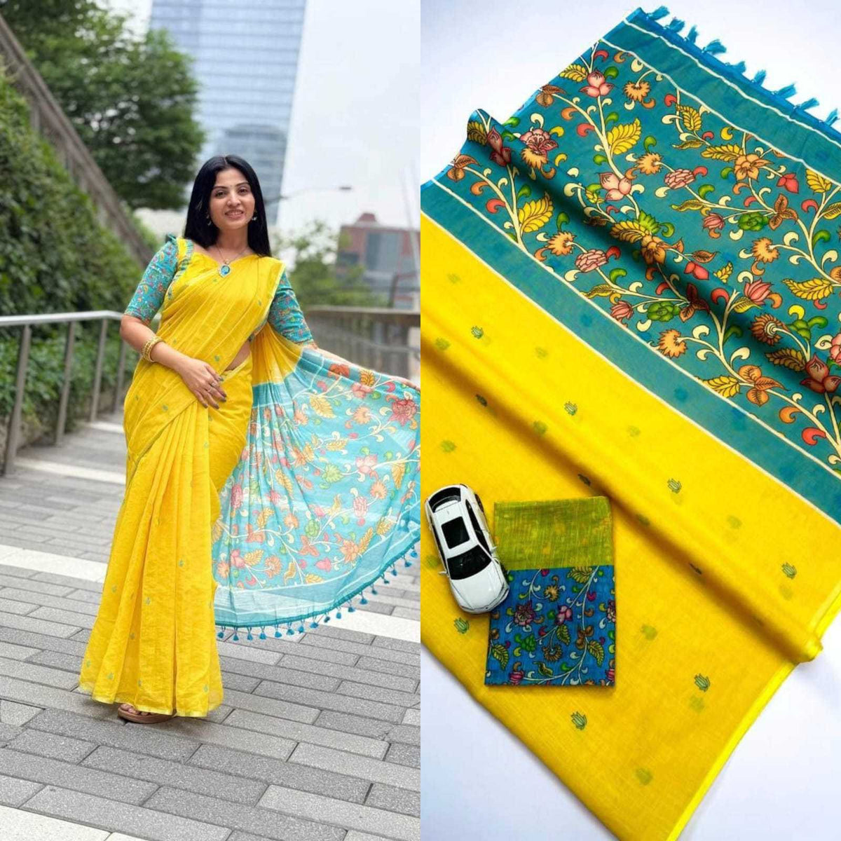 Asmara Linen Designer Saree