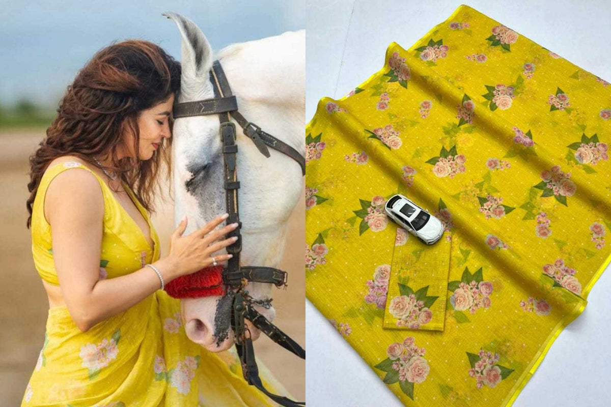 Asmara Linen Designer Saree